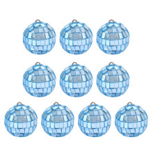 Glinsterende kerstdecoratie Draagbare schuimbol-Meerblauw 3cm