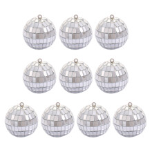 Draagbare schuimkerstdecoratiebal met hangend-Zilver 5cm