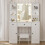 Dressing Table with LED Lights Mirror Vanity Table 2