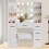 Vanity Dressing Table LED Lighted Mirror Stool Set 2