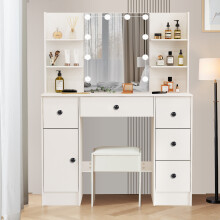 Dressing Table Vanity Makeup Desk LED Light Mirror