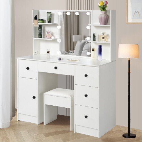 Dressing Table Vanity Makeup Desk LED Light Mirror 2