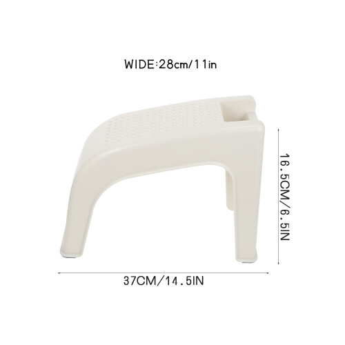 1Pc Durable Plastic Pedicure Stool Foot Care Support Beige 1