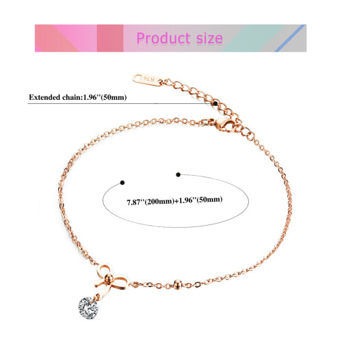 Diamantes Tobillera Joyería Mujer 1