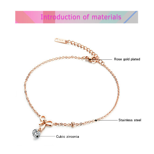 Diamantes Tobillera Joyería Mujer 2