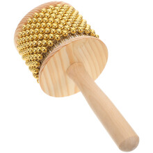 Wooden Handle Cabasa Strumento Percussivo Con Perline Metalliche
