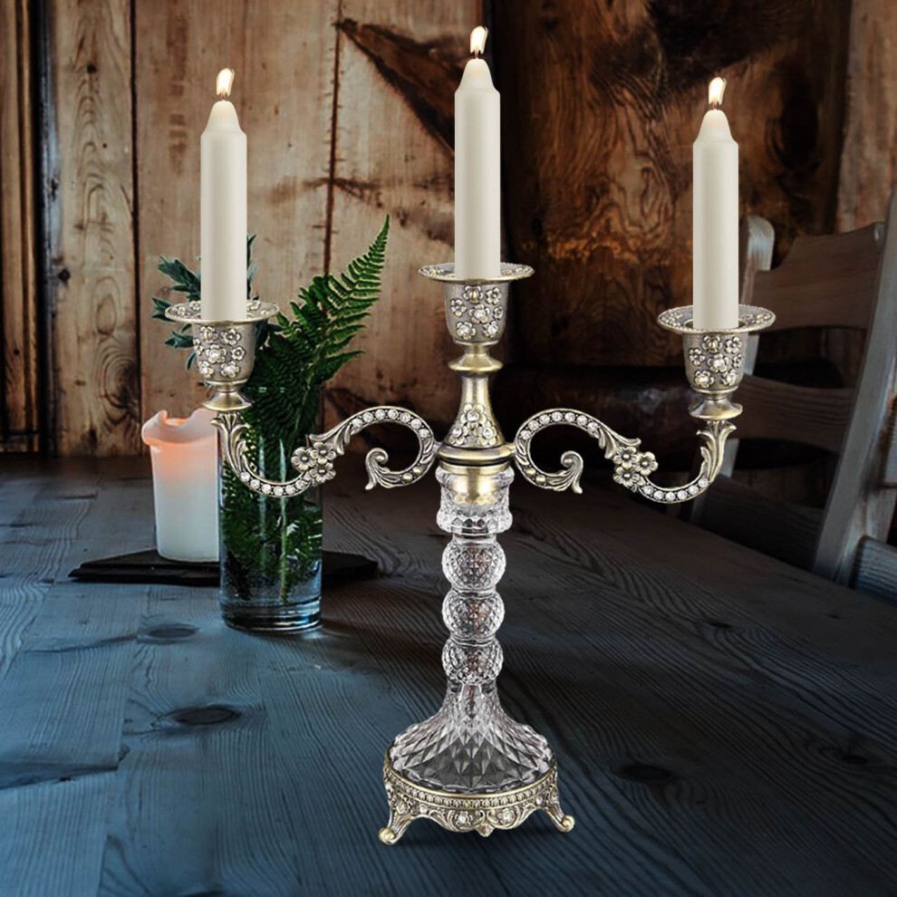 (C) European Style Metal Candle Holders Candle Light Dinner Prop Romantic Wedding Vintage Table Decoration Display Piece-image-OPC-PMBWFKJ-NEW