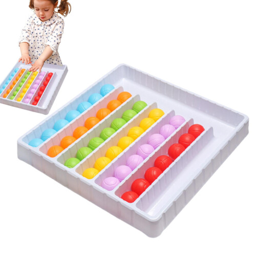 (Multicolor) Sorting Toy Color Return Game Portable Color Sorting Ball ...