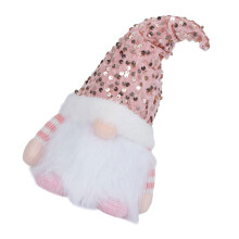 Weihnachtsornament Rudolph aus weichem Stoff, Zwergpuppe,-Rosa