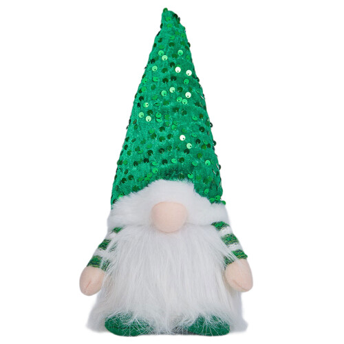 Weihnachts-Plüsch-Zwergpuppe mit leichtem Stoff,-Grün