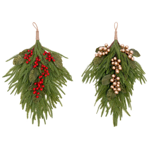 Durable Artificial Christmas Leafage 60cm Red Berries-Red 1