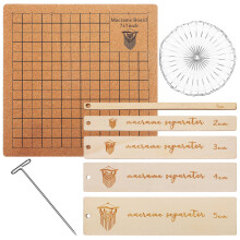Conjunto Kit Macramê Com Tábua E T Para Crochê E Nó