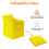 (Yellow) 4x Storage Cube Boxes Clothes Organiser Foldable 3