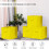 (Yellow) 4x Storage Cube Boxes Clothes Organiser Foldable 4