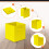 (Yellow) 4x Storage Cube Boxes Clothes Organiser Foldable 6