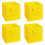 (Yellow) 4x Storage Cube Boxes Clothes Organiser Foldable 2