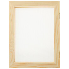 cornice in legno per fabbricazione carta fai da te con rete in maglia
