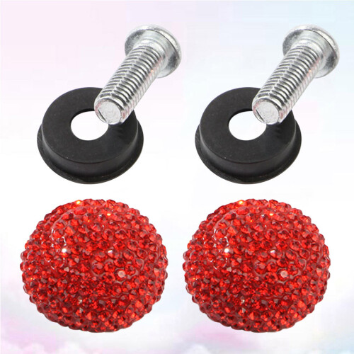 E Bulloni Per Targa Con Strass Viti Rosso 2