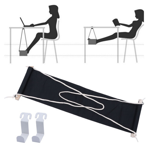 Footstool Ajustável Para Escritório Com Suporte Para Guarda-Sol
