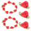 100 Unidades Rosas De Com Folhas E Laços Para Artesanato 1