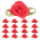 100 Unidades Rosas De Com Folhas E Laços Para Artesanato 4