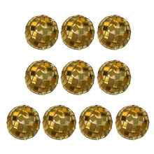 Bruchsicherer Spiegel-Weihnachtsschmuck mit-Gold 5cm