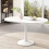 Modern Extendable Round Dining Table for 4-6,White 1