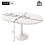 Modern Extendable Round Dining Table for 4-6,White 2
