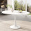Modern Extendable Round Dining Table for 4-6,White 5