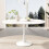 Modern Extendable Round Dining Table for 4-6,White 6