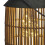 Luminária solar de metal e rattan 8