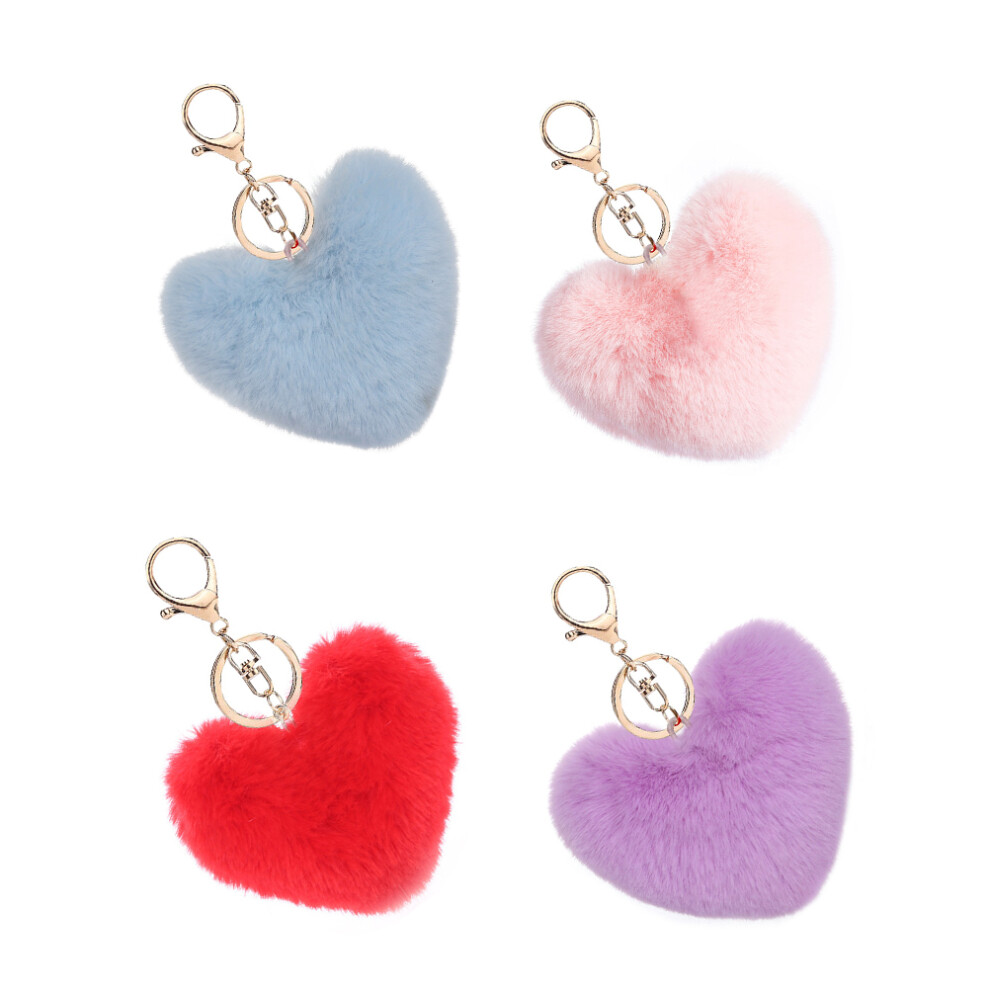 4 Portachiavi A In Con Pom Pom, Decorazioni Per-image