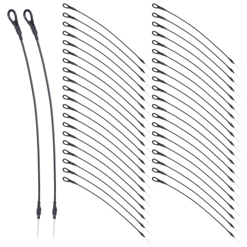 50 pz cavo sicurezza con anello per etichette