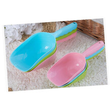 Durable Plastic Pet Food Scoop For Dogs Cats Birds Flat Bottom Easy Clean Portion Control Measuring Spoon Random Color