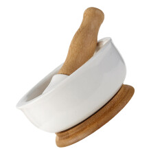 Ceramische Kom En Stootvijzel Set Voor Babyvoeding