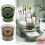 Living And Home 360° Rotating Makeup Organizer with Drawer, Green 4