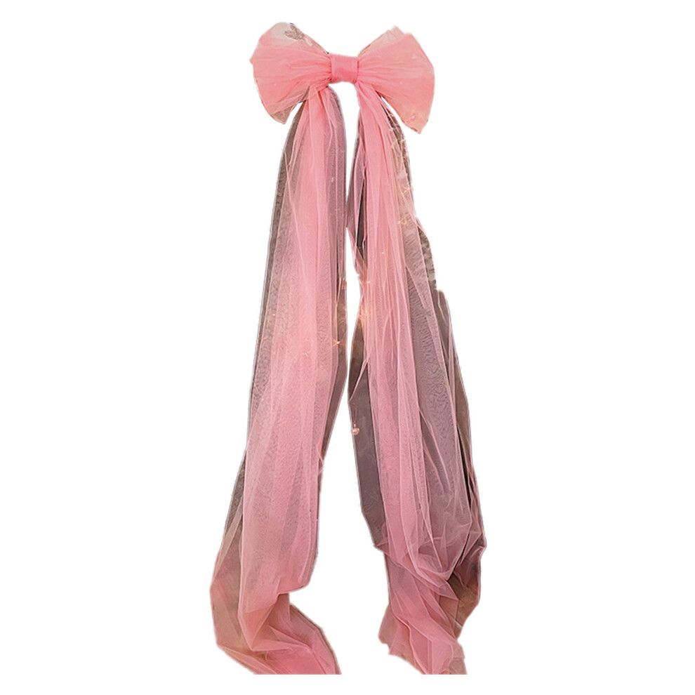 Large Meshes Bowknot For Christmas Tree Wedding Party-Pink L-image-OPC-PMBX7MY-NEW