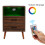 Living And Home Minimalist Bedside Table with Drawers 4