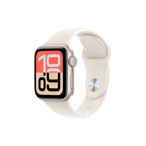 Apple Watch SE 3 GPS 40mm Aluminio Blanco estrella MEH34 S/M Correa deportiva Blanco estrella