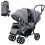 Sibling stroller foldable sibling stroller twin stroller twin bugg gray 2