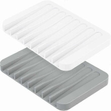 Set of 2 Soap Dishes, Silicone Soap Dish with Drain, Silicone Soap Dish for Bathroom Shower Designer Soap Dish
