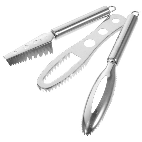 3 Fischschuppen-Schaber