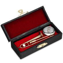 Miniature De Trombone En Cuivre Déco Bureau Accessoire Maison Poupée