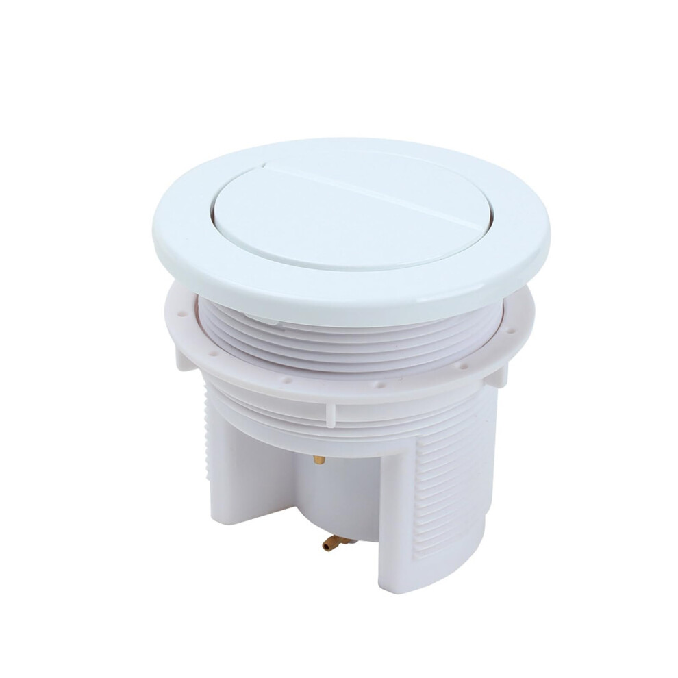 Pneumatic Double Drain Valves For Bathroom Toilet Tanks, Large Diameter High-Flow Drain Gate Valve, Easy Press, White 9016109522757