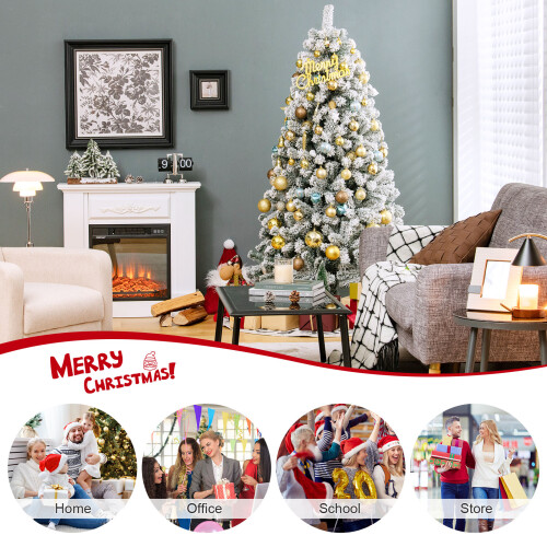 6FT Christmas Tree Hinged Artificial Xmas Tree 2