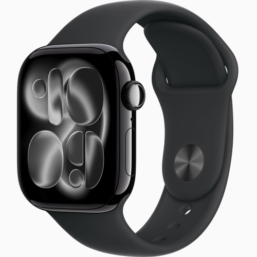 Apple Watch Series 11 GPS 46mm Jet Black Aluminium MEUX4 M/L Black Sport Band
