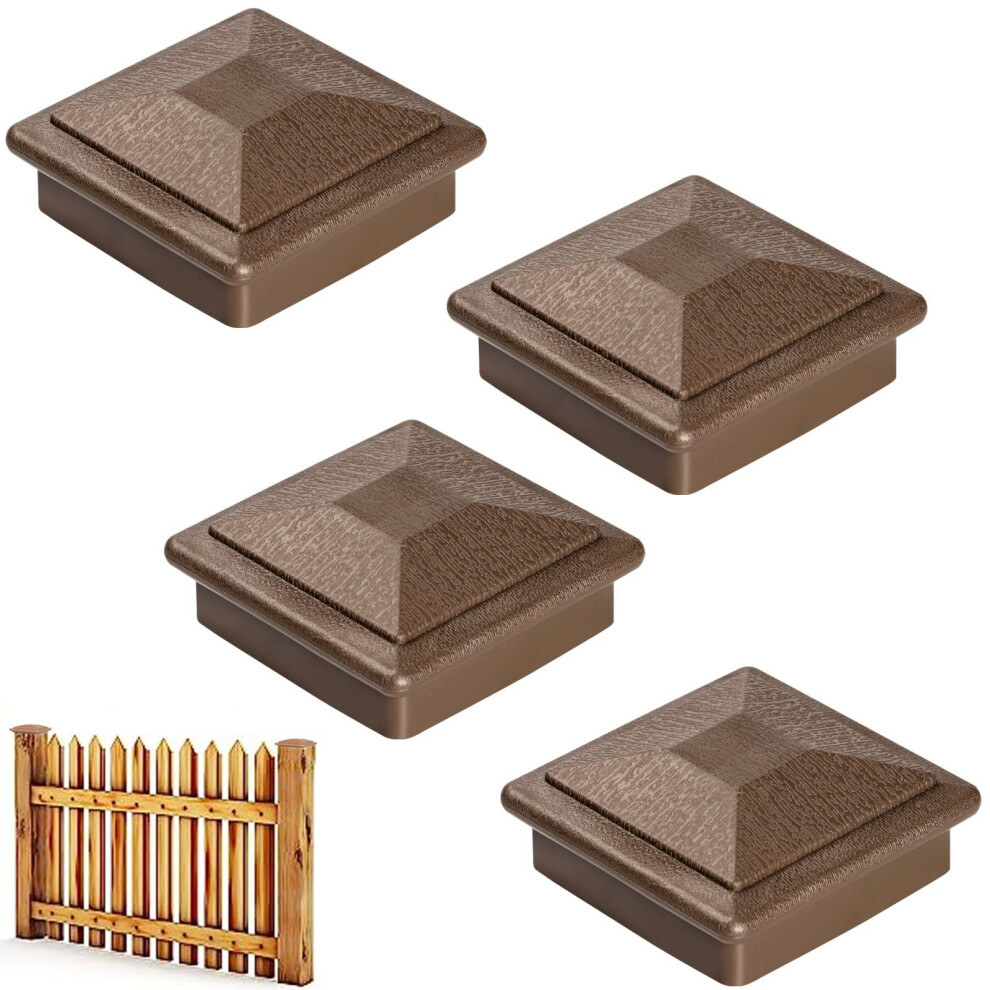 Post Caps Plastic Waterproof Post Topper Cover 3.6 X 3.6 Inches For Wooden Fence Posts Decks And Corridors 9016109522863