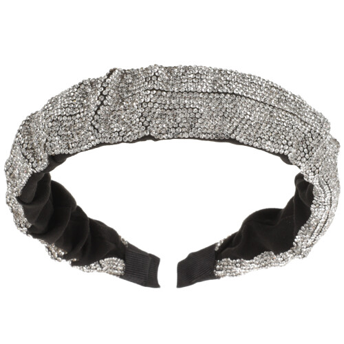 Bridal Rhinestone Headband Cloth White 1pcs