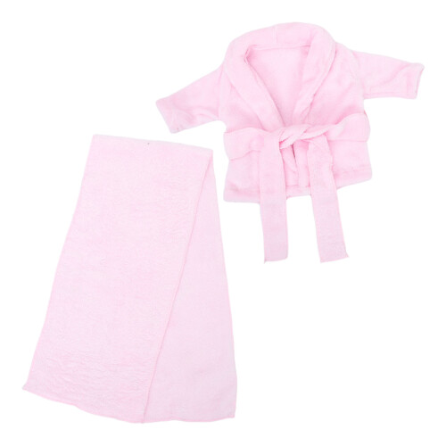 Bath Pasgeborene Katoenen Badjas Roze 1 Set
