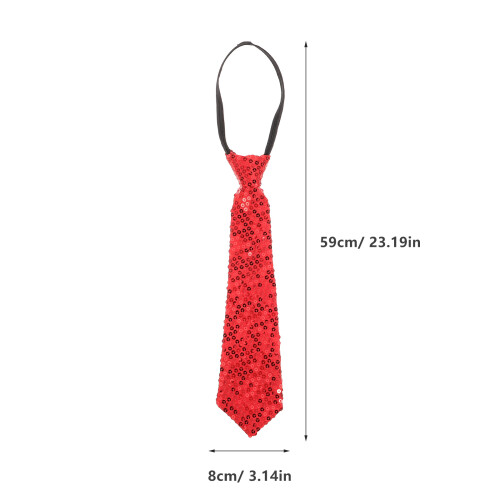 2Pcs Sequin Neck Ties Polyester Light Party Decoration Assorted Color 2